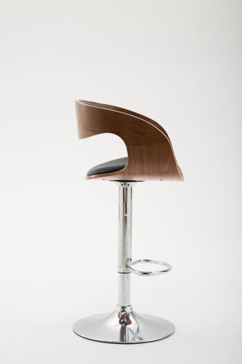 Tabouret de Bar Sambucetole Cuir Artificiel Noir 9x46cm 3