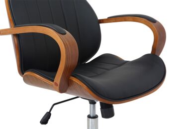 Santuccione Chaise de Bureau Similicuir Noir 17x68cm 5