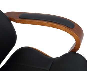 Santuccione Chaise de Bureau Similicuir Noir 17x68cm 6
