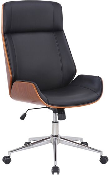 Chaise de Bureau Saracinesco Similicuir Noir 18x66cm 1