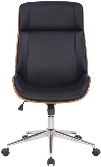Chaise de Bureau Saracinesco Similicuir Noir 18x66cm 2