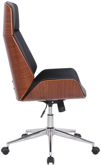 Chaise de Bureau Saracinesco Similicuir Noir 18x66cm 3