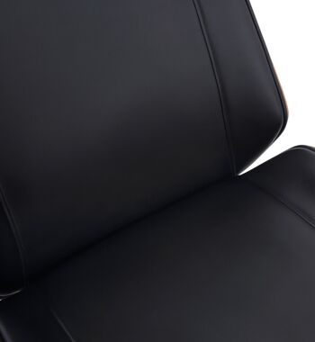 Chaise de Bureau Saracinesco Similicuir Noir 18x66cm 6