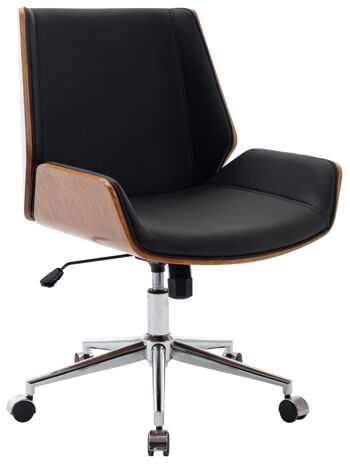 Scaricasale Chaise de Bureau Cuir Artificiel Noir 15x65cm 1