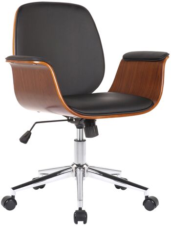 Schioviello Chaise de bureau Bois Noir 13x62cm 1