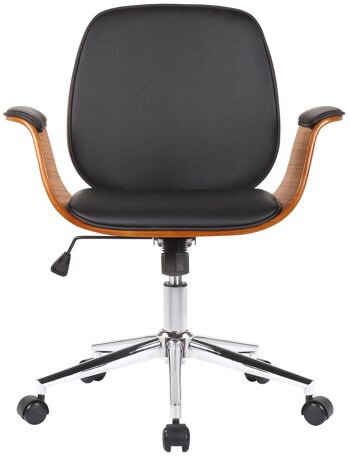 Schioviello Chaise de bureau Bois Noir 13x62cm 2