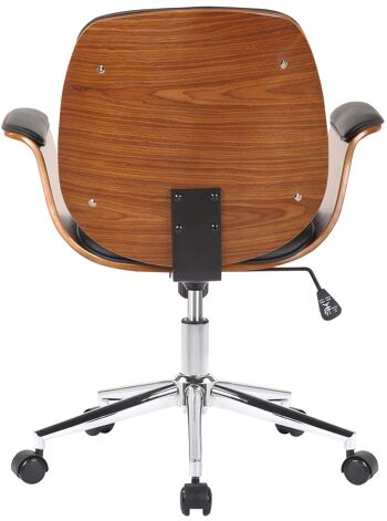 Schioviello Chaise de bureau Bois Noir 13x62cm 3