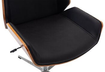 Scochiglio Chaise de salle à manger Cuir artificiel Noir 14x65cm 5