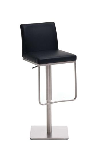 Tagliaborsa Tabouret de Bar Cuir Artificiel Noir 18x44cm 1