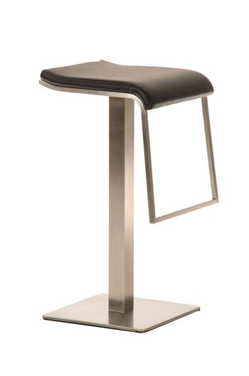 Tabouret de Bar Tuorocasale Cuir Artificiel Noir 16x42cm 1