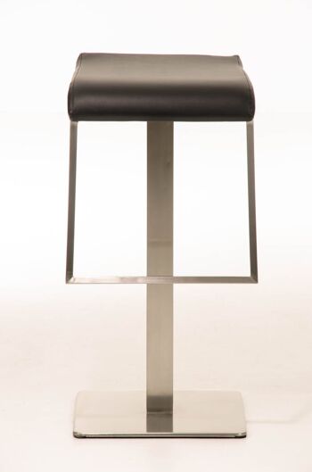 Tabouret de Bar Tuorocasale Cuir Artificiel Noir 16x42cm 2