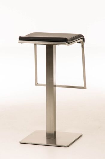 Tabouret de Bar Tuorocasale Cuir Artificiel Noir 16x42cm 4