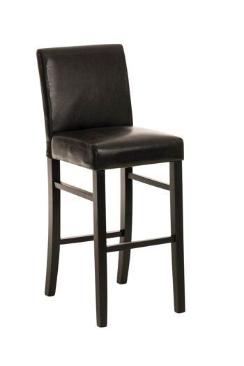 Tabouret de Bar Vallancazza Cuir Artificiel Noir 9x50cm 1