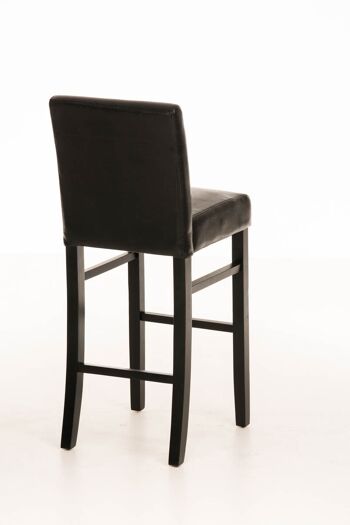 Tabouret de Bar Vallancazza Cuir Artificiel Noir 9x50cm 3