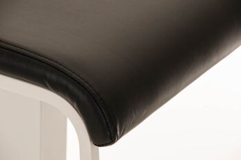 Tabouret de Bar Vallecupola Cuir Artificiel Noir 16x42cm 5