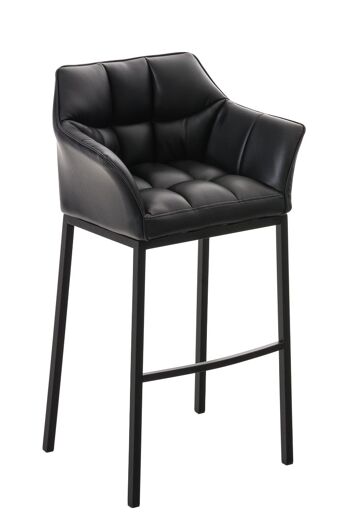 Vascigliano Tabouret de Bar Cuir Artificiel Noir 11x48cm 1