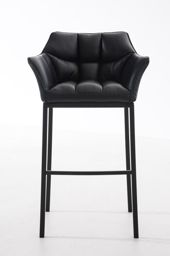 Vascigliano Tabouret de Bar Cuir Artificiel Noir 11x48cm 2