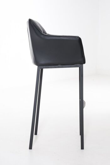 Vascigliano Tabouret de Bar Cuir Artificiel Noir 11x48cm 3