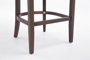 Villamedoro Tabouret de Bar Cuir Artificiel Noir 11x57cm 7