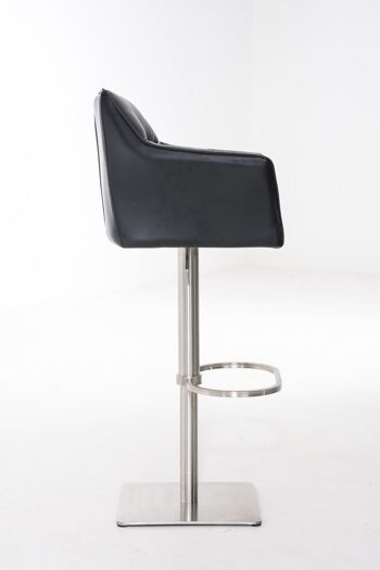 Monteparano Tabouret de Bar Similicuir Noir 21x45cm 2