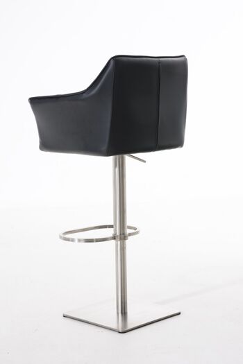 Monteparano Tabouret de Bar Similicuir Noir 21x45cm 3