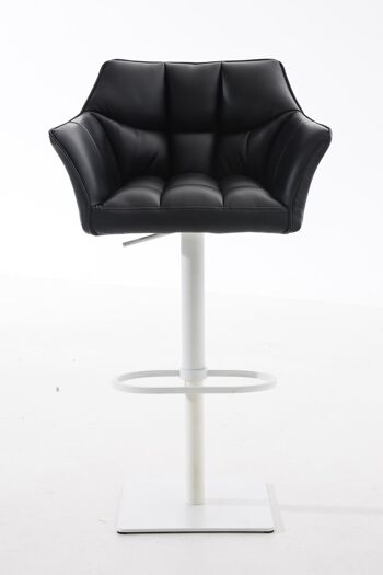 Poggiorsini Tabouret de Bar Cuir Artificiel Noir 21x45cm 2