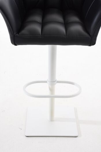 Poggiorsini Tabouret de Bar Cuir Artificiel Noir 21x45cm 6