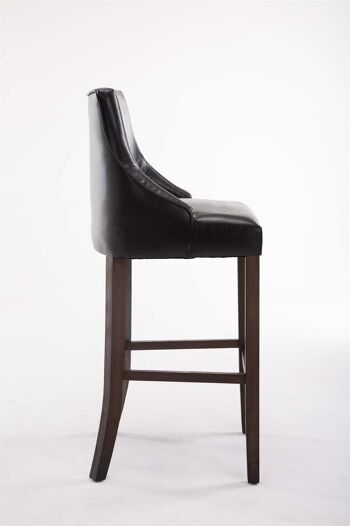 Ripacandida Tabouret de Bar Cuir Artificiel Noir 10x53cm 3