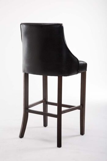 Ripacandida Tabouret de Bar Cuir Artificiel Noir 10x53cm 4