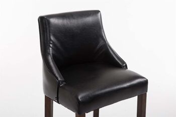 Ripacandida Tabouret de Bar Cuir Artificiel Noir 10x53cm 7