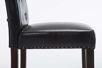 Tabouret de Bar Settingiano Cuir Artificiel Noir 8x57cm 7