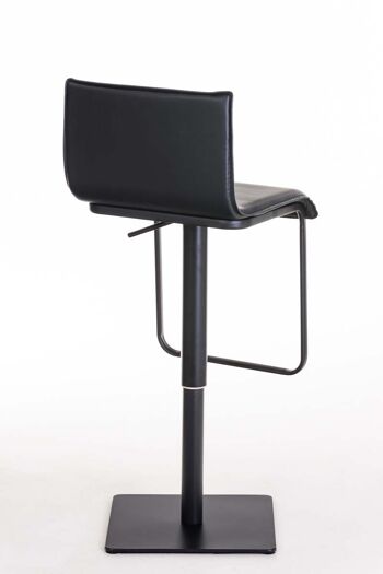 Bracigliano Tabouret de Bar Cuir Artificiel Noir 14x46cm 3