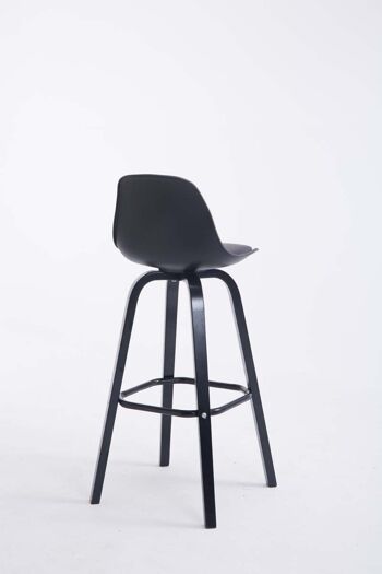 Montecorice Tabouret de Bar Plastique Noir 4x44cm 2