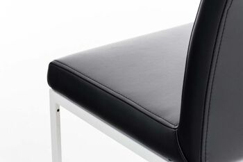 Tabouret de Bar Crespellano Cuir Artificiel Noir 18x44cm 8