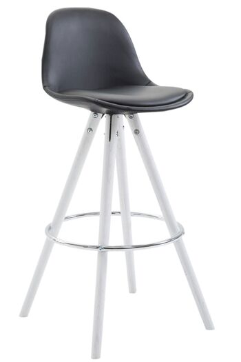 Novafeltria Tabouret de Bar Cuir Artificiel Noir 5x44cm 1