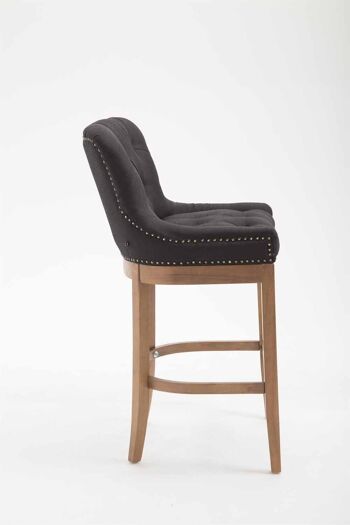 Casalromano Tabouret de Bar Tissu Noir 11x57cm 3