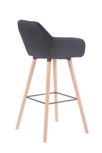 Moncrivello Tabouret de Bar Tissu Noir 8x52cm 4