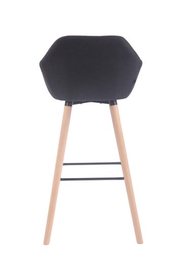 Moncrivello Tabouret de Bar Tissu Noir 8x52cm 5