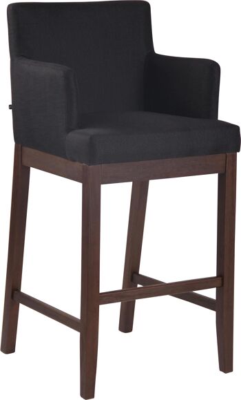 Tabouret de Bar Sandigliano Tissu Noir 12x57cm 1