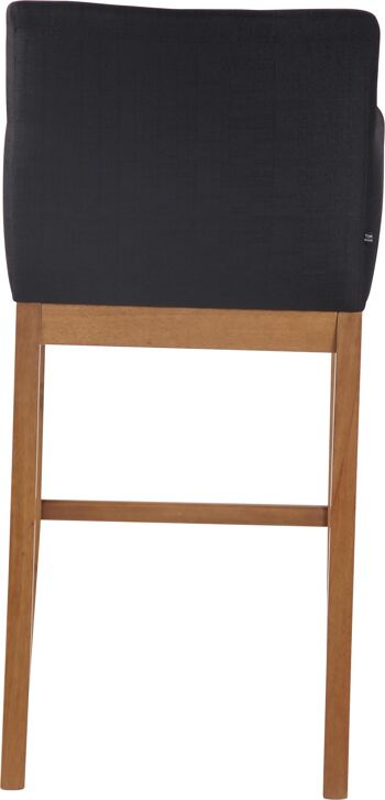 Scurzolengo Tabouret de Bar Tissu Noir 12x57cm 4