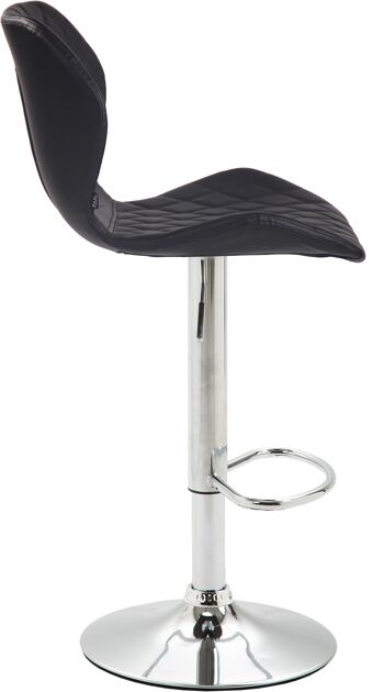 Tabouret de Bar Vallanzengo Cuir Artificiel Noir 7x51cm 3