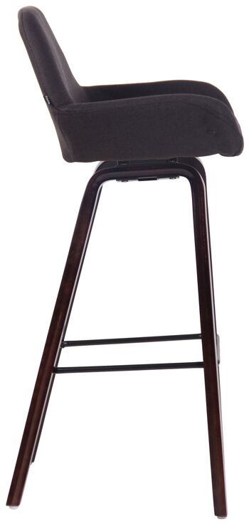 Rubbianello Tabouret de Bar Tissu Noir 6x51cm 2