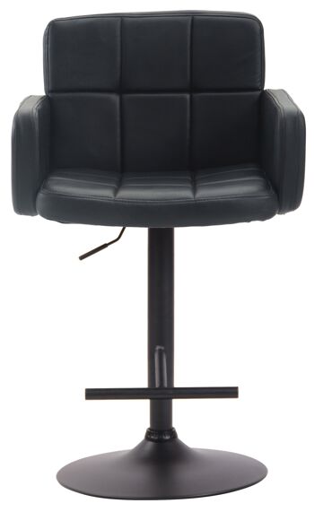 Tabouret de Bar Vallefoglia Cuir Artificiel Noir 13x56cm 2