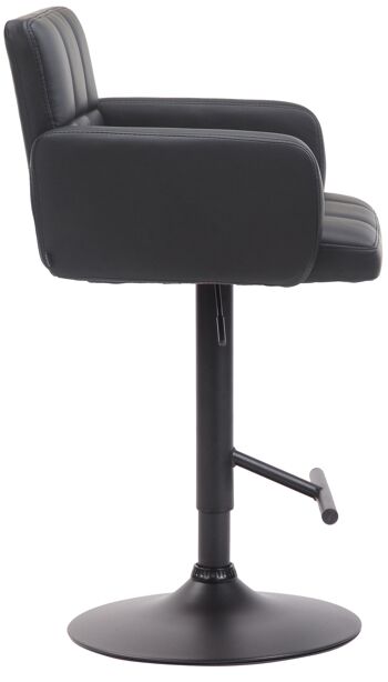 Tabouret de Bar Vallefoglia Cuir Artificiel Noir 13x56cm 3