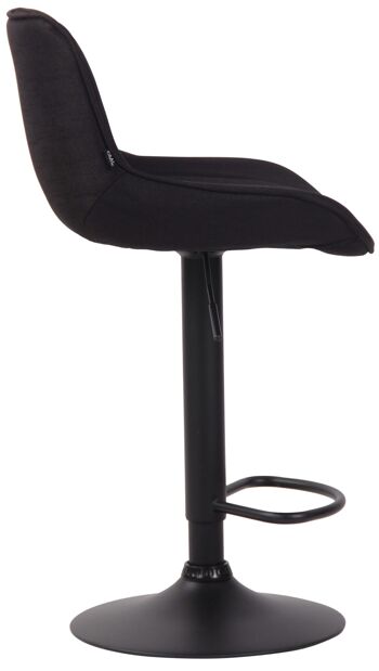 NagoTorbole Tabouret de Bar Tissu Noir 8x50cm 3