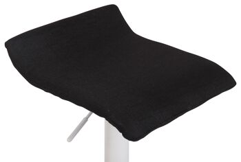 Caprigliola Tabouret de Bar Tissu Noir 6x39cm 6