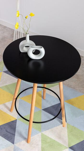 Valfabbrica Table de bar Noir 16x80cm 3