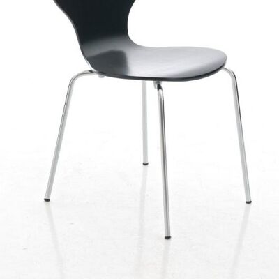Arzergrande Bezoekersstoel Hout Zwart 6x45cm