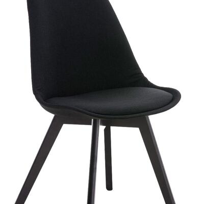 Bressanvido Bezoekersstoel Stof Zwart 5x41cm