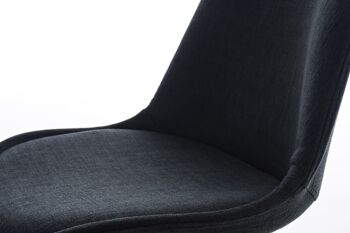 Bressanvido Chaise visiteur Tissu Noir 5x41cm 3